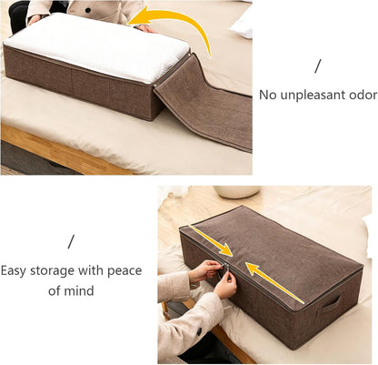Large Lockable Toy Storage Box, Under Bed Discreet Toy Storage, Brown
