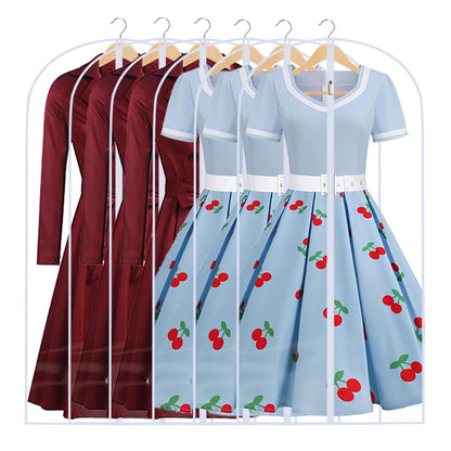 Garment Bags for Hanging Clothes 24"X48"Suit Bags for Closet Storage Plastic Waterproof Suit Cover Bags with Zipper for Suit, Sweaters, Coat Protector Travel Closet Clothing