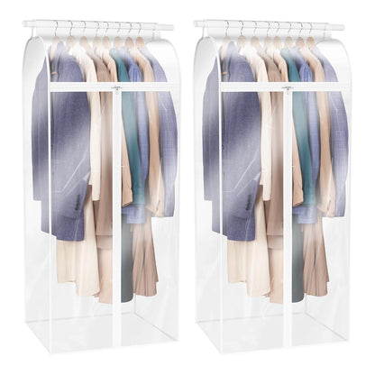 Zilink Clear Garment Bags for Storage Hanging Garment Rack Cover 40 in