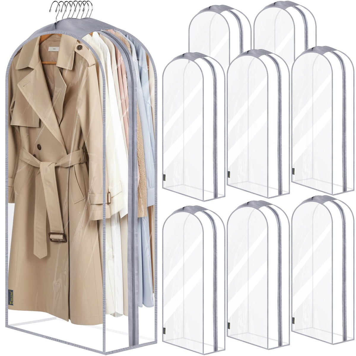 BALEINE 2PK Garment Bags for Hanging Clothes, 40" Suit Bag for Closet