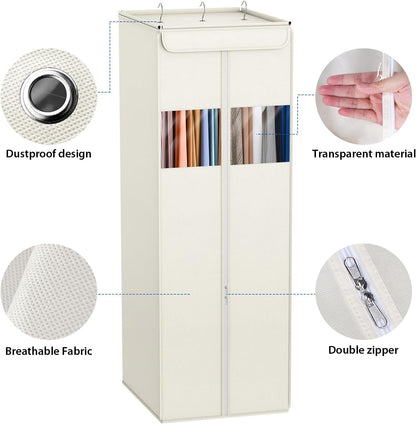 Zilink Clear Garment Bags for Hanging Clothes Garment Storage Bags 54 in