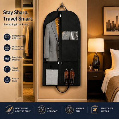 Premium Suit Bag for Travel, Wardrobe Garment Bag with Shoe Compartment