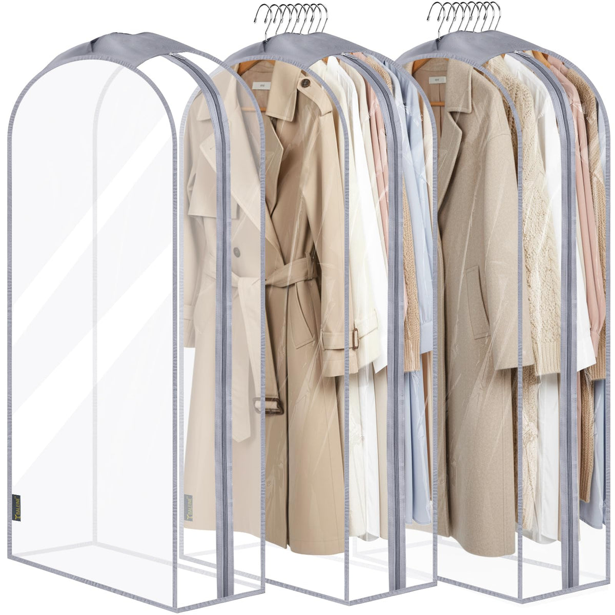 BALEINE 2PK Garment Bags for Hanging Clothes, 40" Suit Bag for Closet