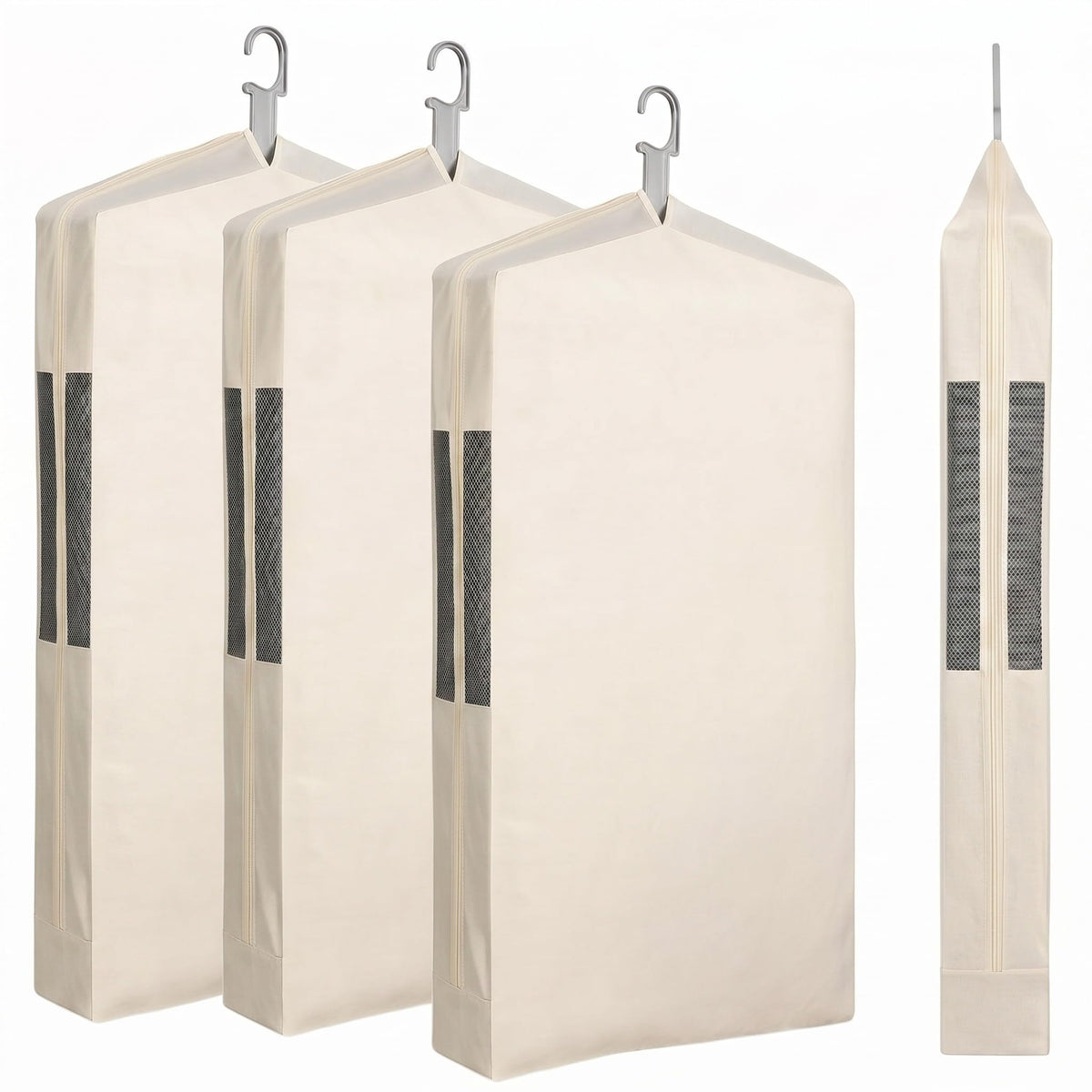 Aliceset 3 Pcs 24x40 In Pure Cotton Garment Storage Bag for Hanging Clothes