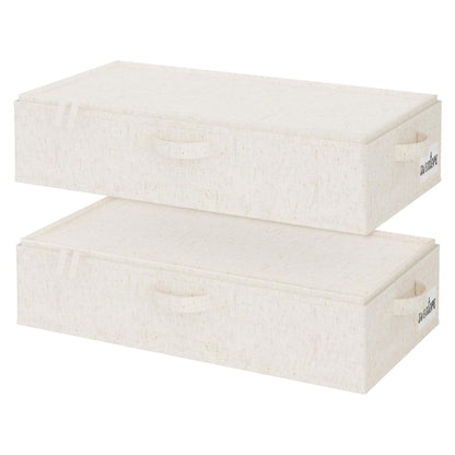 StorageWorks 6 Inch Low Profile Under Bed Clothes Storage Bins with Lids