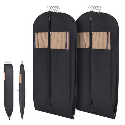 Syeeiex Compression Hanging and Space Saving Garment Bag, 54 Inch, Black