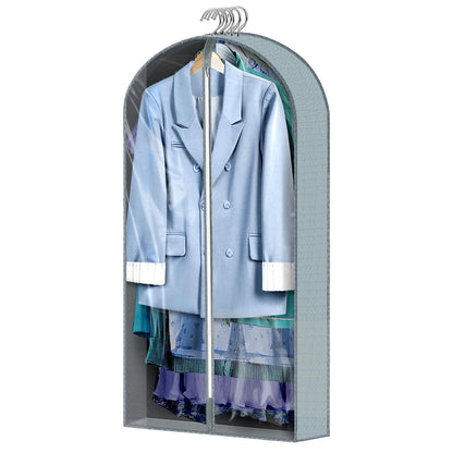 6 pcs 40" Garment Bags for Hanging Clothes, Clear Suit Bags for Closet Storage Clothing Storage, Garment Bags for Travel Covers with 4" Gussets for Coats, Jackets, Shirts and Sweater