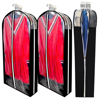 6.3" Gusseted Clear Suit Garment Bags for Storage Hanging Clothes