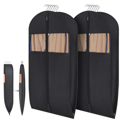 Syeeiex Compression Hanging and Space Saving Garment Bag, 54 Inch, Black
