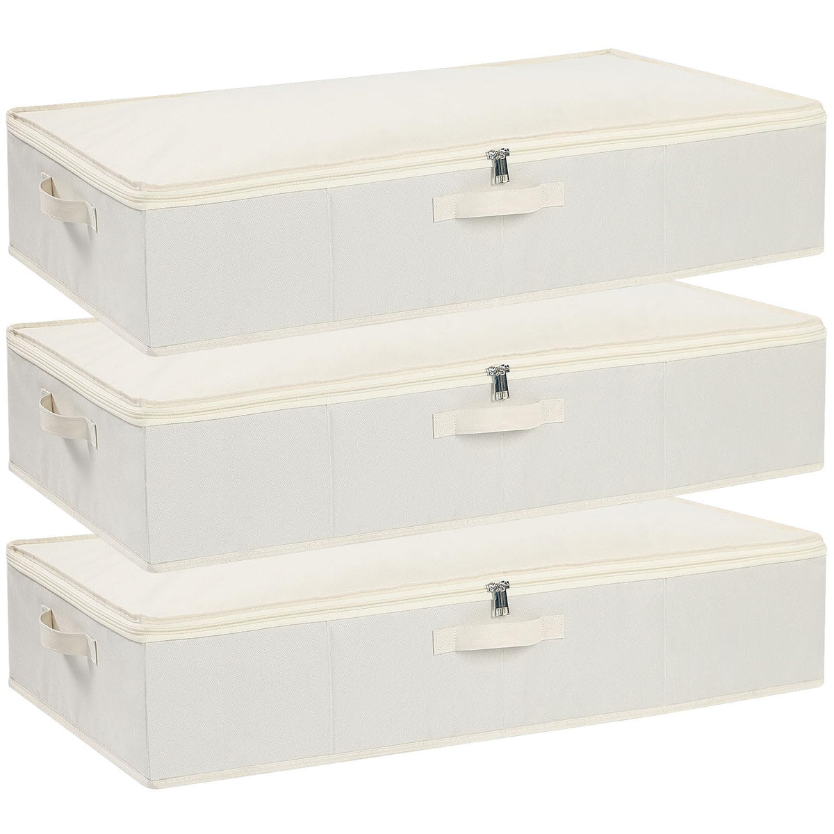Underbed Storage Organizers,Beige,1 Pack,23.6x11.8x5.9 Inch