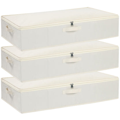 Underbed Storage Organizers,Beige,1 Pack,23.6x11.8x5.9 Inch