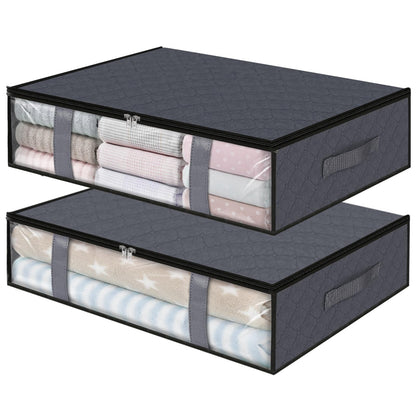 3 Pack Storage Bags, 40L Clothes Storage Containers, Foldable Storage Bins