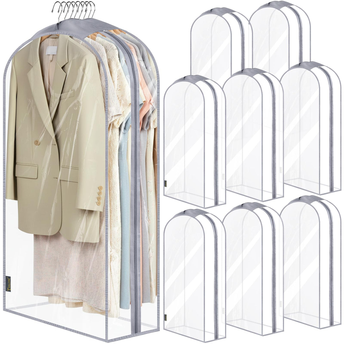 BALEINE 2PK Garment Bags for Hanging Clothes, 40" Suit Bag for Closet