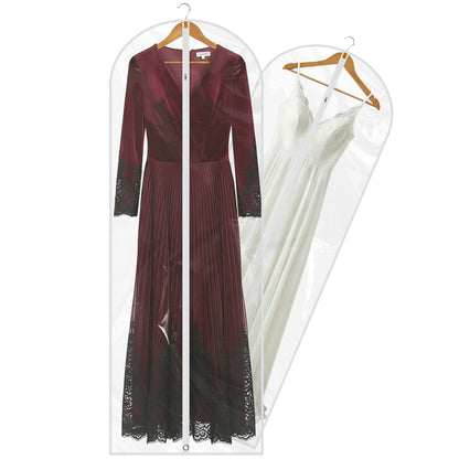 36” All Clear Garment Bags for Women Suit Bags - PEVA Waterproof Suit Cover with Zipper for,Hanging Clothes, Coats - Durable Dresser for Closet Storage, Dustproof & Moisture Resistant - 36”/12 Pack