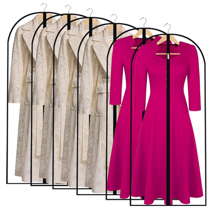 Garment Bags for Hanging Clothes 24"X48"Suit Bags for Closet Storage Plastic Waterproof Suit Cover Bags with Zipper for Suit, Sweaters, Coat Protector Travel Closet Clothing