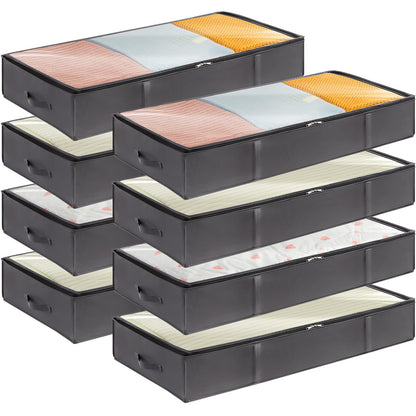 Lifewit 95L 4 Pack Under Bed Storage Container, Blanket Organizer, Gray