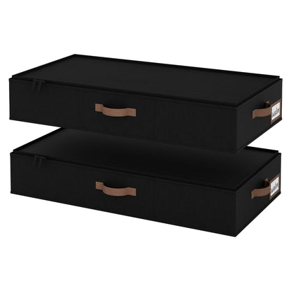 StorageWorks 6 Inch Low Profile Under Bed Clothes Storage Bins with Lids