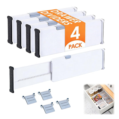 Adjustable Drawer Dividers, Storage Organizers, (2 Pack)