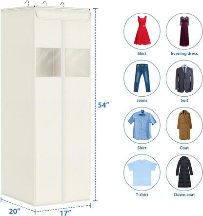 Zilink Clear Garment Bags for Hanging Clothes Garment Storage Bags 54 in