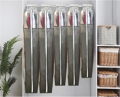 6.3" Gusseted Clear Suit Garment Bags for Storage Hanging Clothes