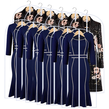 Garment Bags for Hanging Clothes 24"X48"Suit Bags for Closet Storage Plastic Waterproof Suit Cover Bags with Zipper for Suit, Sweaters, Coat Protector Travel Closet Clothing