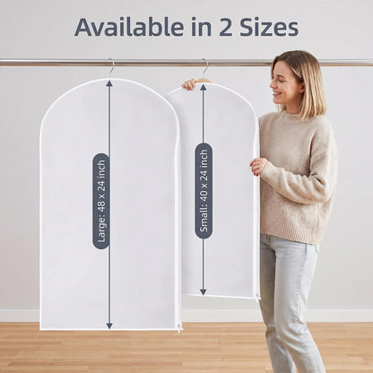 40" Garment Bags for Hanging Clothes, 6 Pack