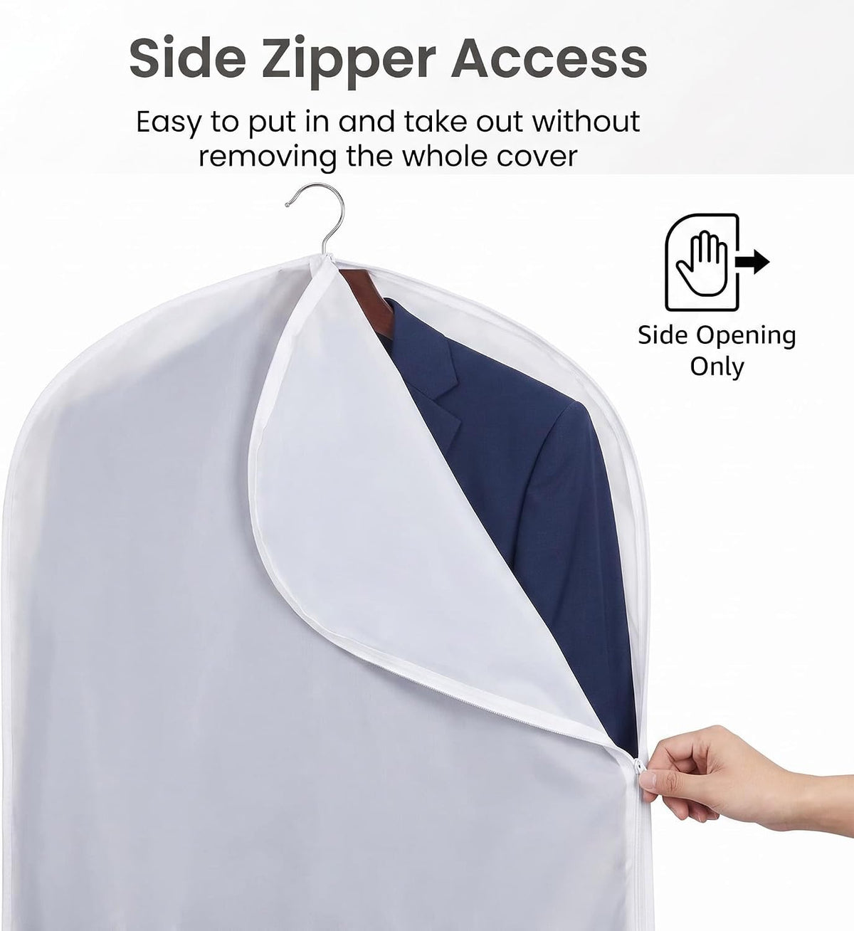 40" Garment Bags for Hanging Clothes, 6 Pack