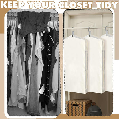 Aliceset 3 Pcs 24x40 In Pure Cotton Garment Storage Bag for Hanging Clothes