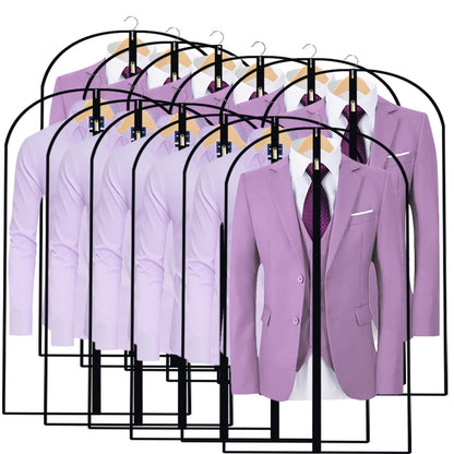 Garment Bags for Hanging Clothes 24"X48"Suit Bags for Closet Storage Plastic Waterproof Suit Cover Bags with Zipper for Suit, Sweaters, Coat Protector Travel Closet Clothing