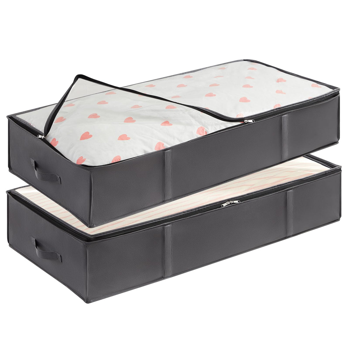 Lifewit 95L 4 Pack Under Bed Storage Container, Blanket Organizer, Gray
