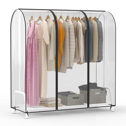 Zilink Clear Garment Rack Cover Transparent Clothes Rack Cover 50 in
