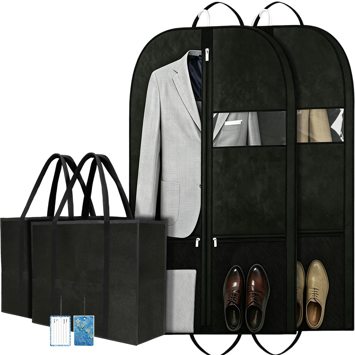 Premium Suit Bag for Travel, Wardrobe Garment Bag with Shoe Compartment