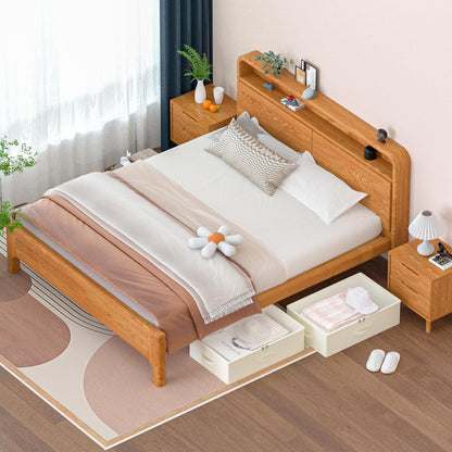 EE-RoomWorld Under Bed Storage with Wheels, 12 inches height，Beige