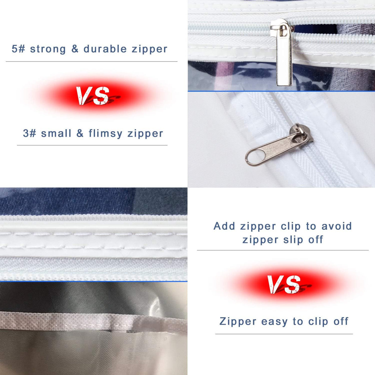 Zilink Clear Garment Bags for Storage Hanging Garment Rack Cover 40 in