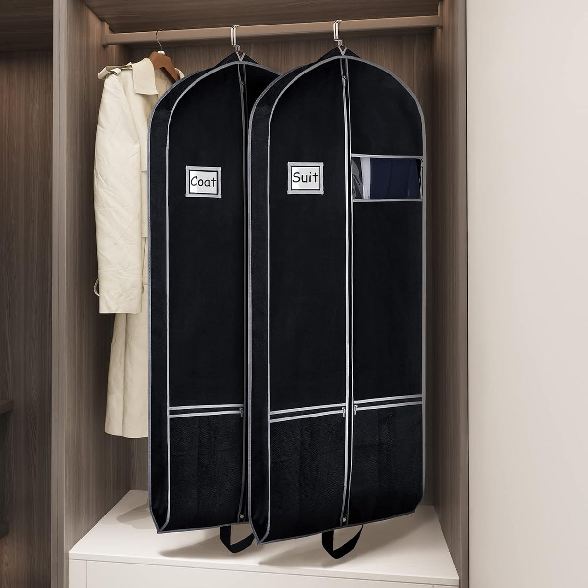 Zilink Long Garment Bags for Dresses Coat Bags for Travel & Storage 60 in
