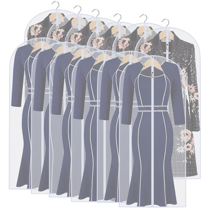 Garment Bags for Hanging Clothes 24"X48"Suit Bags for Closet Storage Plastic Waterproof Suit Cover Bags with Zipper for Suit, Sweaters, Coat Protector Travel Closet Clothing