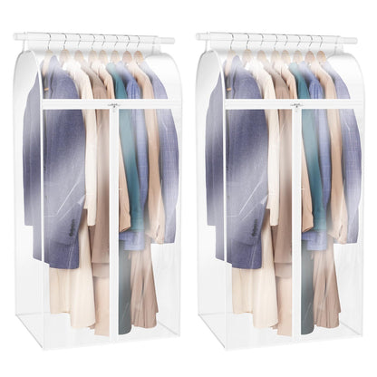 Zilink Clear Garment Bags for Storage Hanging Garment Rack Cover 40 in