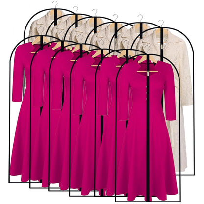 Garment Bags for Hanging Clothes 24"X48"Suit Bags for Closet Storage Plastic Waterproof Suit Cover Bags with Zipper for Suit, Sweaters, Coat Protector Travel Closet Clothing