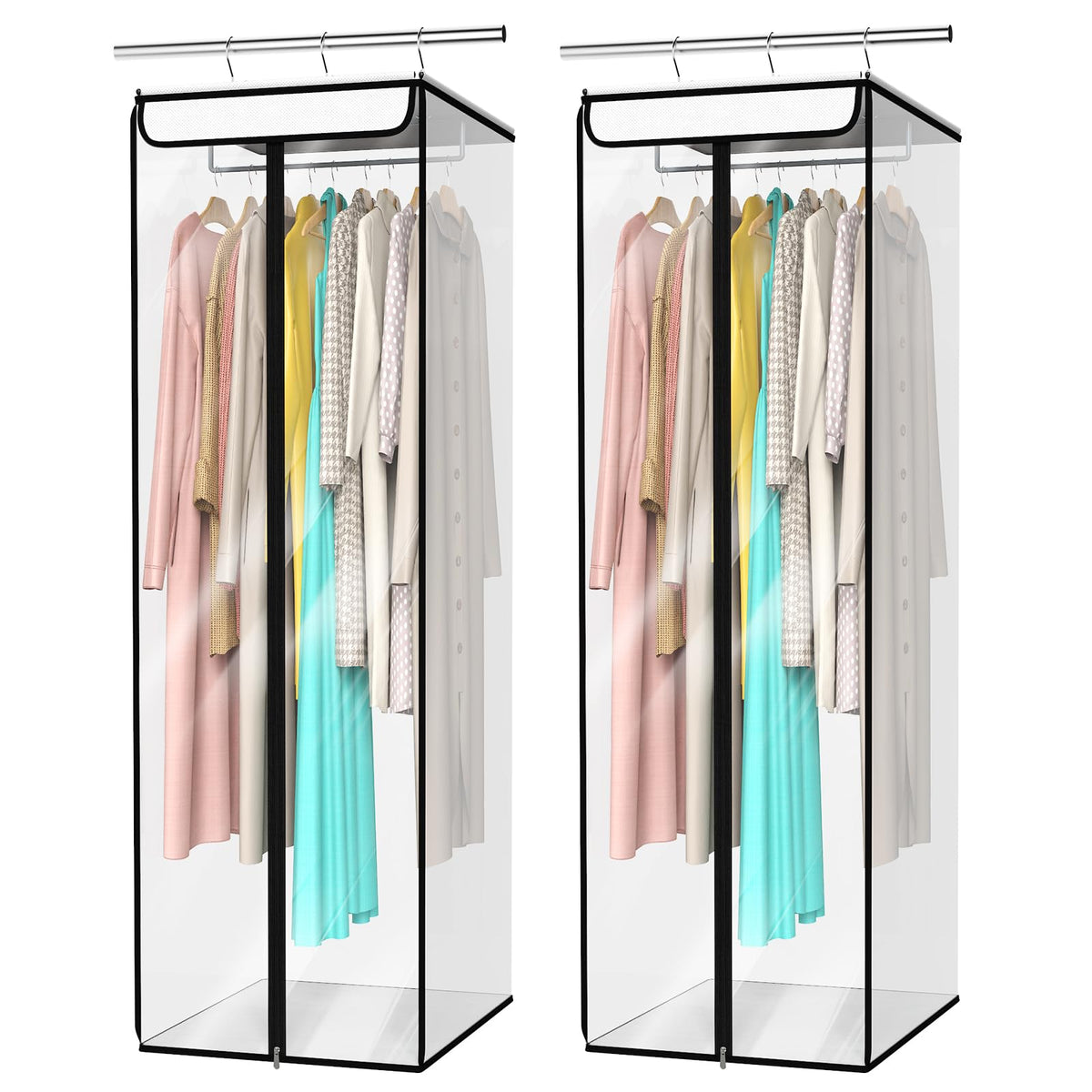 Univivi Garment Bags for Hanging Clothes, Cloth Bag 54 In, 1 PCS, Grey