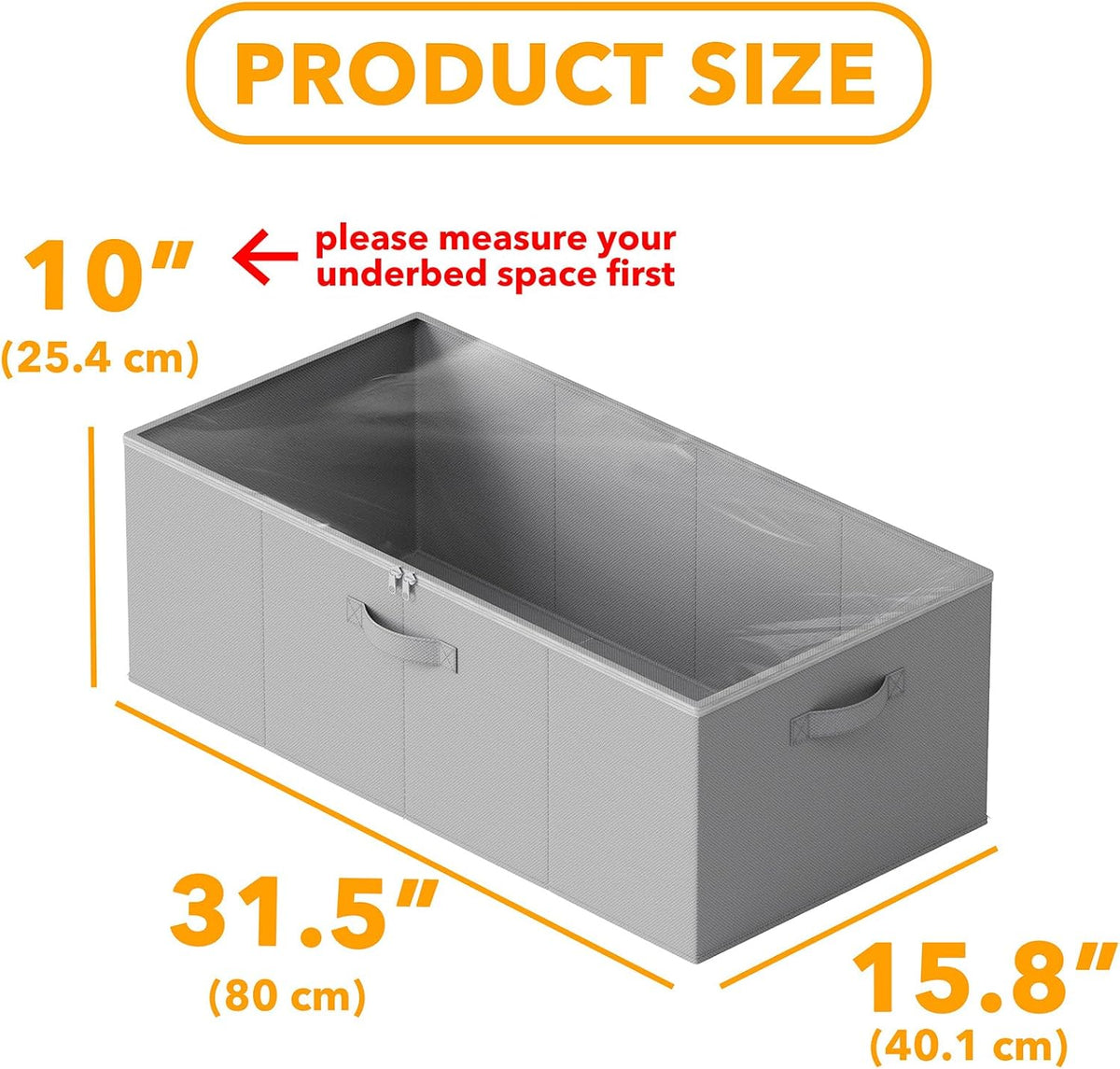 SpaceAid 4 Pack 10" High Under Bed Storage Containers, Large Underbed Storage Organizer Bins with Lids for Bedroom, Dorm, Clothes, Closet Organization, Bed Sheets and Blankets (Gray)