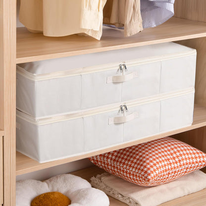 Underbed Storage Organizers,Beige,1 Pack,23.6x11.8x5.9 Inch