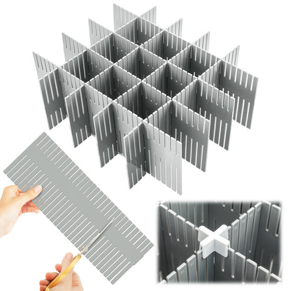 Blosssound 15 Pcs 5.12 Tall Drawer Divider, Adjustable Organizer, White
