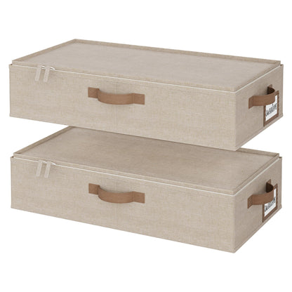 StorageWorks 6 Inch Low Profile Under Bed Clothes Storage Bins with Lids