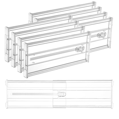 Vtopmart 4" Regular Upgrade Drawer Dividers for Clothes, 12.8"-22.3" 8 Pack