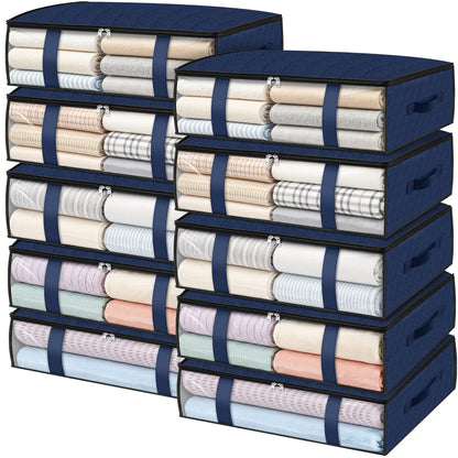 3 Pack Storage Bags, 40L Clothes Storage Containers, Foldable Storage Bins