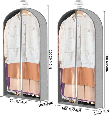 3 Pcs Garment Bags,40" & 50" PVEA Breathable Dust Cover,Dress Bag