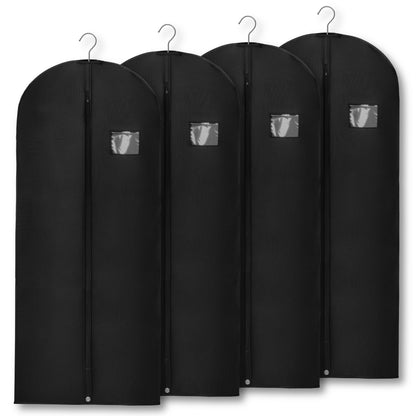 2-Pack Breathable Garment Bags for Hanging Clothes – Dust-Proof Suit & Dress Covers with Clear Window – Waterproof, Foldable Closet Storage Organizer for Coats, Gowns, and Jackets (White, 40")