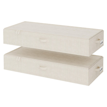 StorageWorks 6 Inch Low Profile Under Bed Clothes Storage Bins with Lids