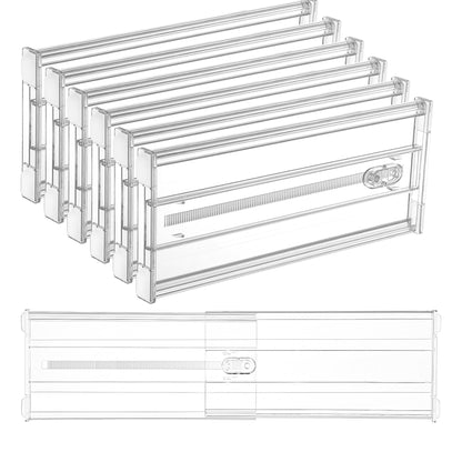 Vtopmart 2.36" Drawer Dividers with Expandable Inserts, 12.8"-22.3", 8 Pack