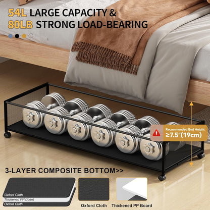Eastherry Under Bed Storage with Wheels, 2 Pack 36" Extra Long Container